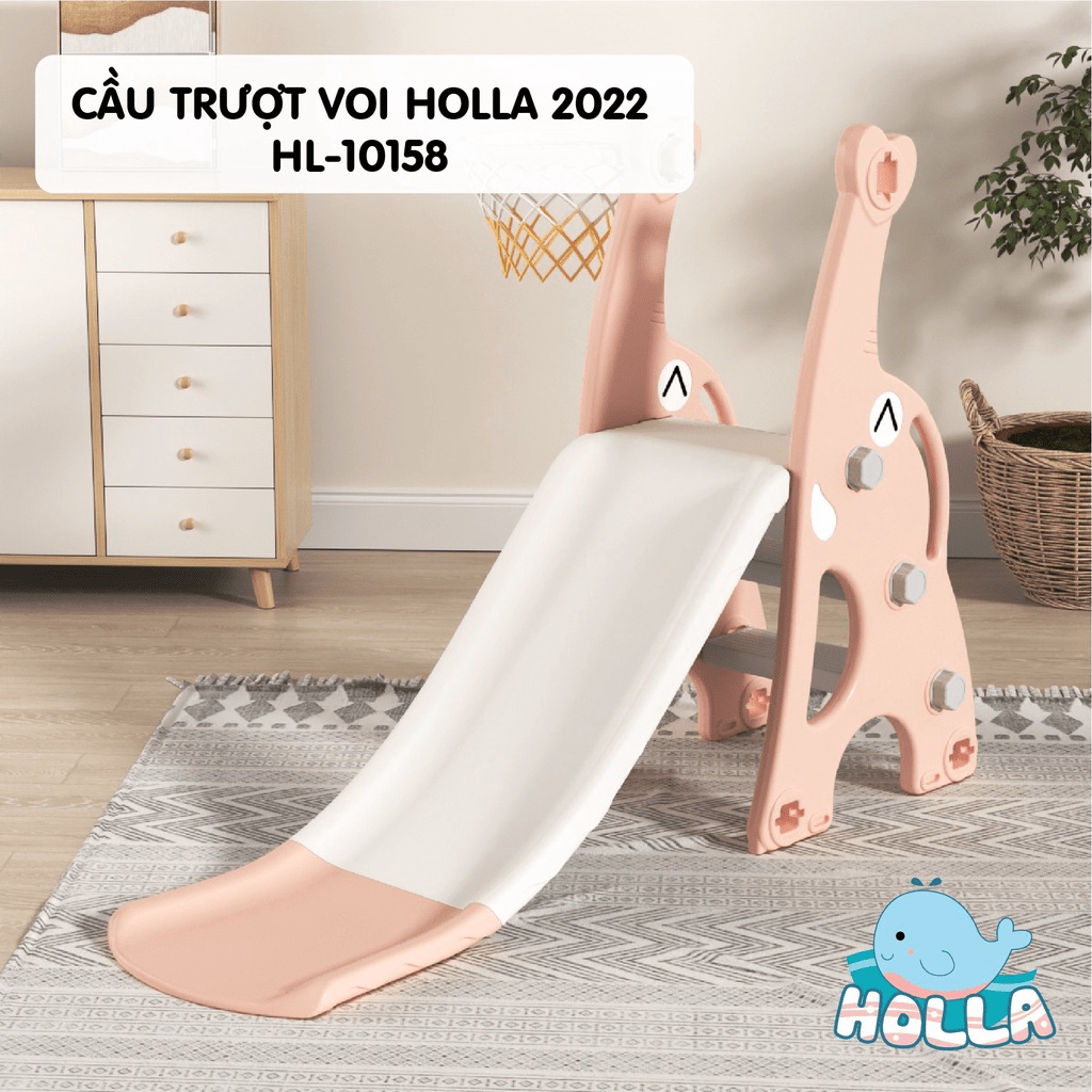 Cầu trượt voi Holla 2022 HL-10158 | Cầu trượt cho bé Holla chính hãng an toàn chắc chắn cho bé vừa học, vừa vui chơi |WI