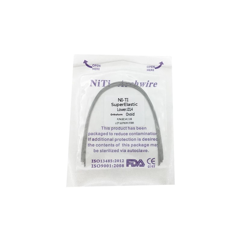 10 Dây niti hình bầu dục siêu co giãn dùng trong nha khoa