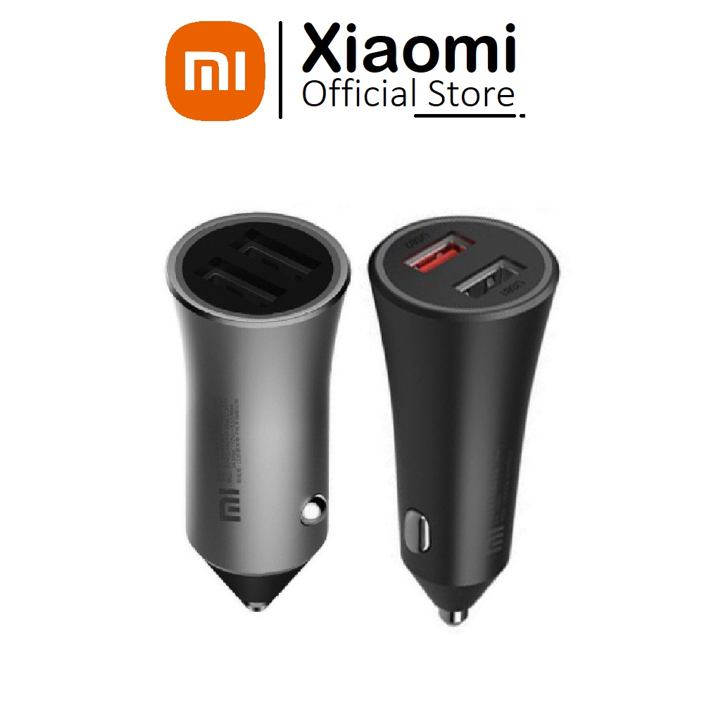 Tẩu sạc Xiaomi gắn xe hơi sạc nhanh 2 cổng Usb 27W - 18W- Chính hãng