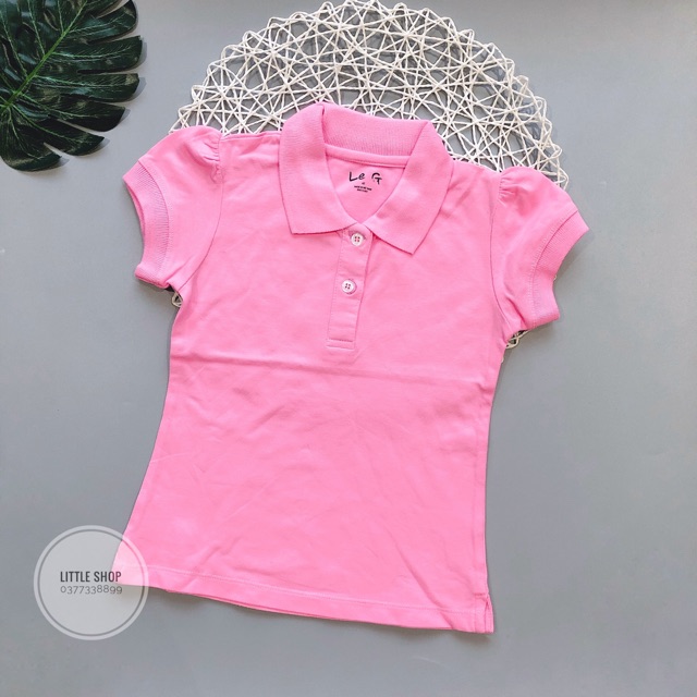 Áo thun có cổ cho bé gái