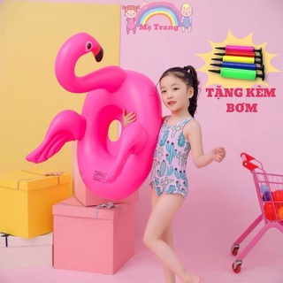 Phao bơi trẻ em, phao bơi xỏ chân chống lật hồng hạc cho bé