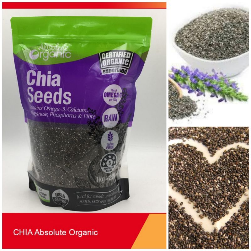 Hạt chia Úc Chia sheeds gói 1kg thích hợp ăn kiêng