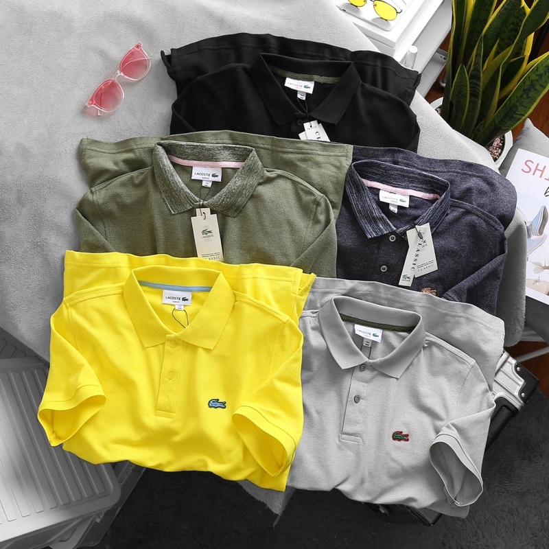 Áo thun Polo nam ngắn tay LCST chất vải cotton dệt dư xịn cao cấp co dãn 4 chiềuthấm hút mồ hôi Hàng VNXK