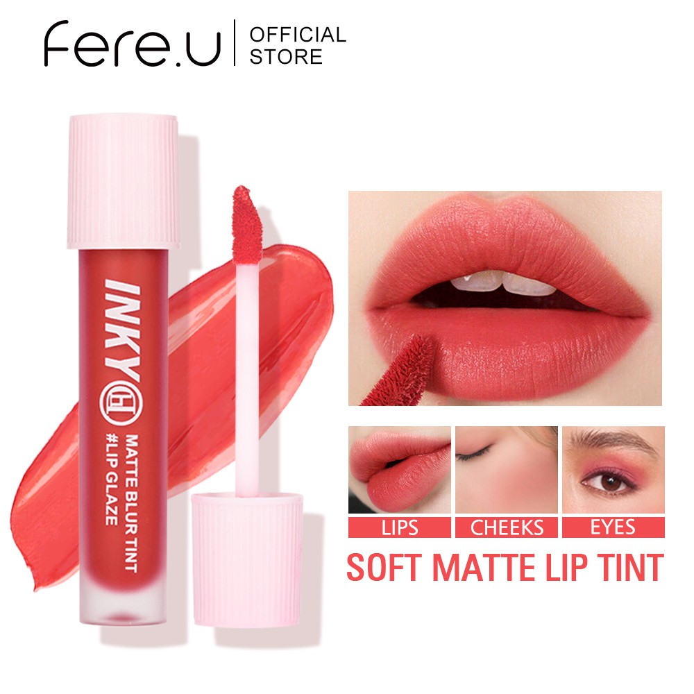 Fere.u Waterproof 3 in 1 Lip Cheek Eyeshadow Tint Stain Darling Water Gel Long Lasting Lipstick Color Makeup for Women