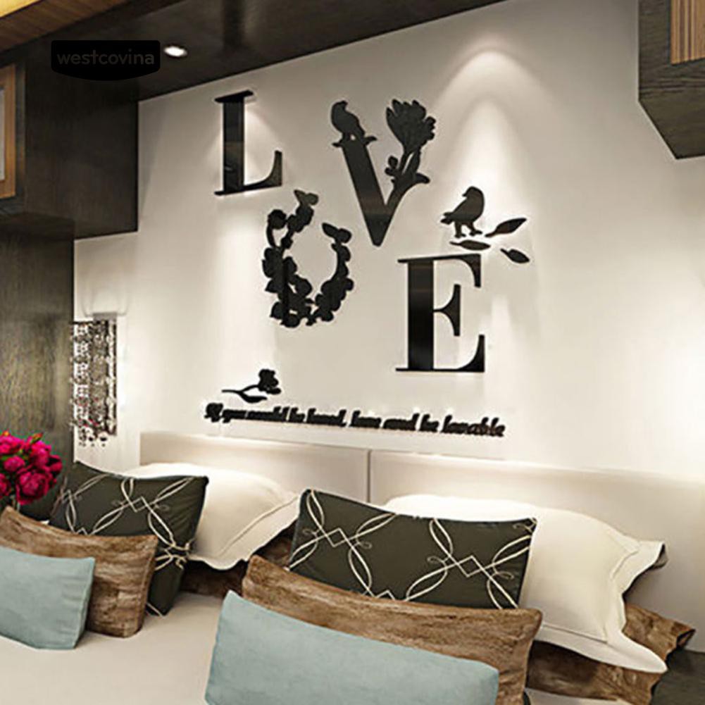 Mica dán tường hình chữ LOVE