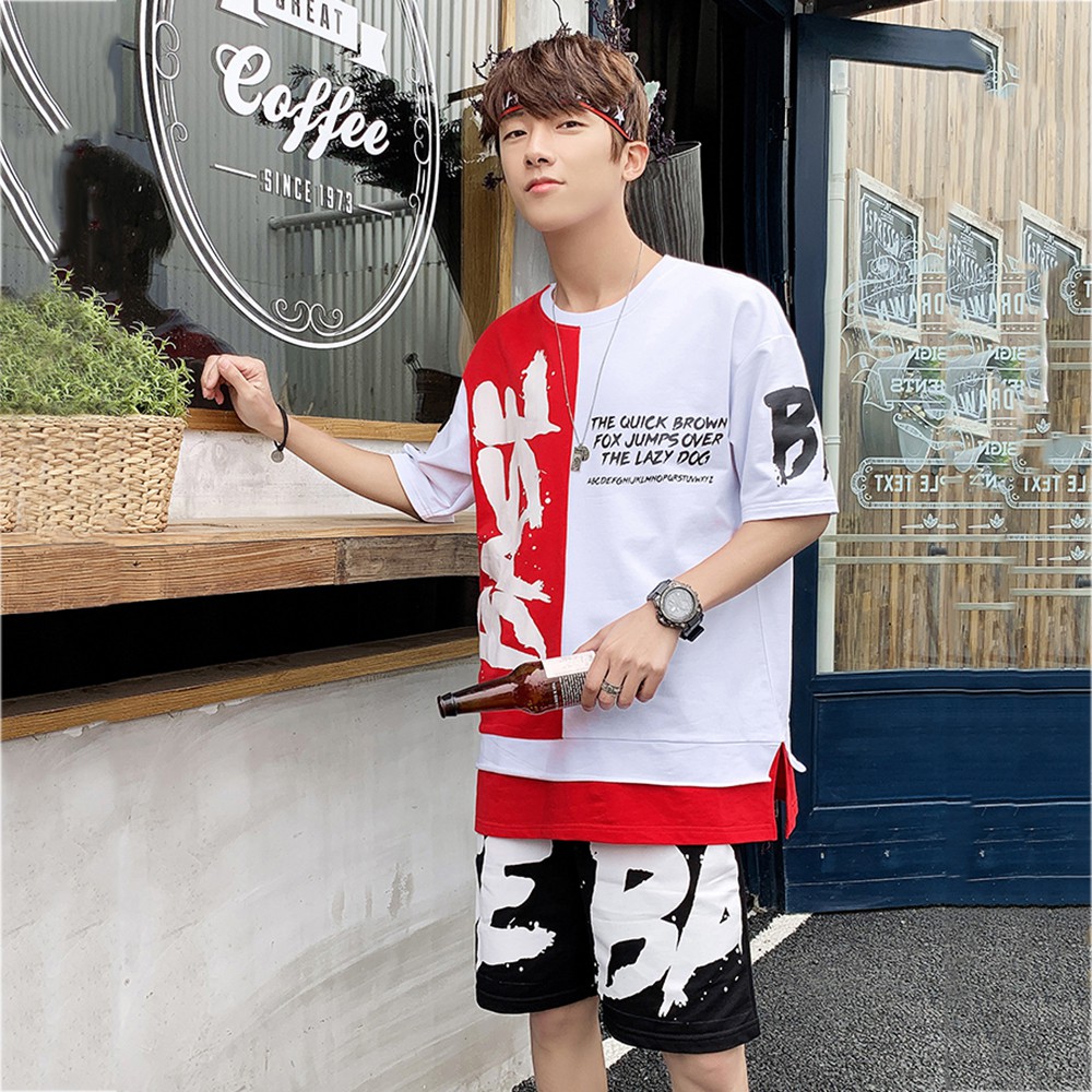 Bộ Quần Áo Thun Nam Thể Thao Mùa Hè Thể Thao Tay Ngắn Kết Hợp Quần Short BASE SET NAM 90000107C2 | BigBuy360 - bigbuy360.vn