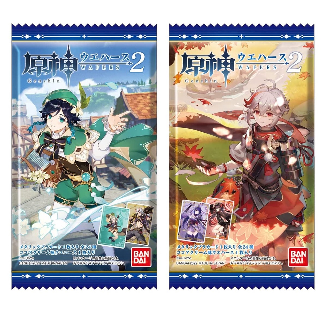 01 Gói bánh xốp Genshin Wafer Vol 2 kèm thẻ nhân phẩm Genshin Impact Random Ngẫu nhiên nhân vật bên trong Card Game