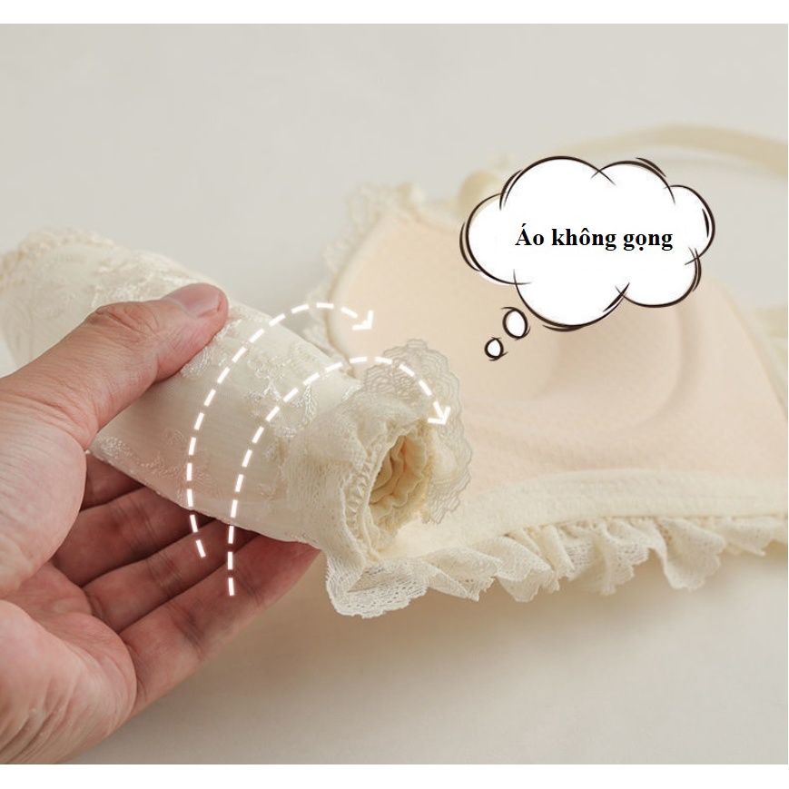 Áo ngực nữ ren mút mỏng vừa không gọng, thiết kế đơn giản, trẻ trung, dễ phối đồ (MS 04068) Anna Shop