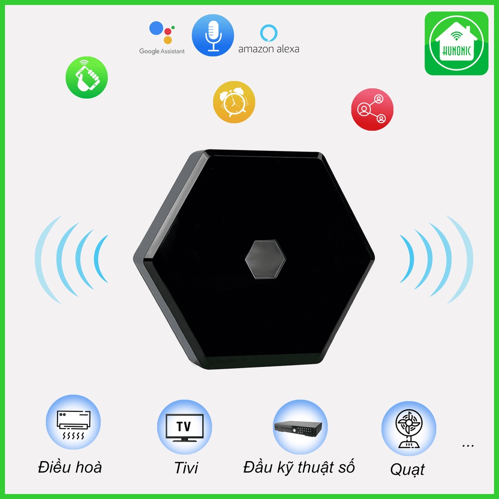 Bộ Điều Khiển Hồng Ngoại Thiết Bị Tivi, Điều Hoà, Dàn Âm Thanh, Đầu KTS, quạt… từ xa qua điện thoại | Hunonic IR Smart
