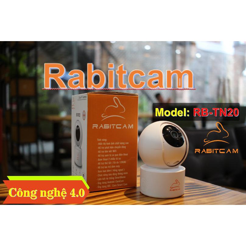 ''Kèm Thẻ 32G Lưu Trữ 15 Ngày'' Camera Ip Wifi RABITCAM Độ Phân Giải 2.0Mpx - Xoay Theo Chuyển Động | BigBuy360 - bigbuy360.vn