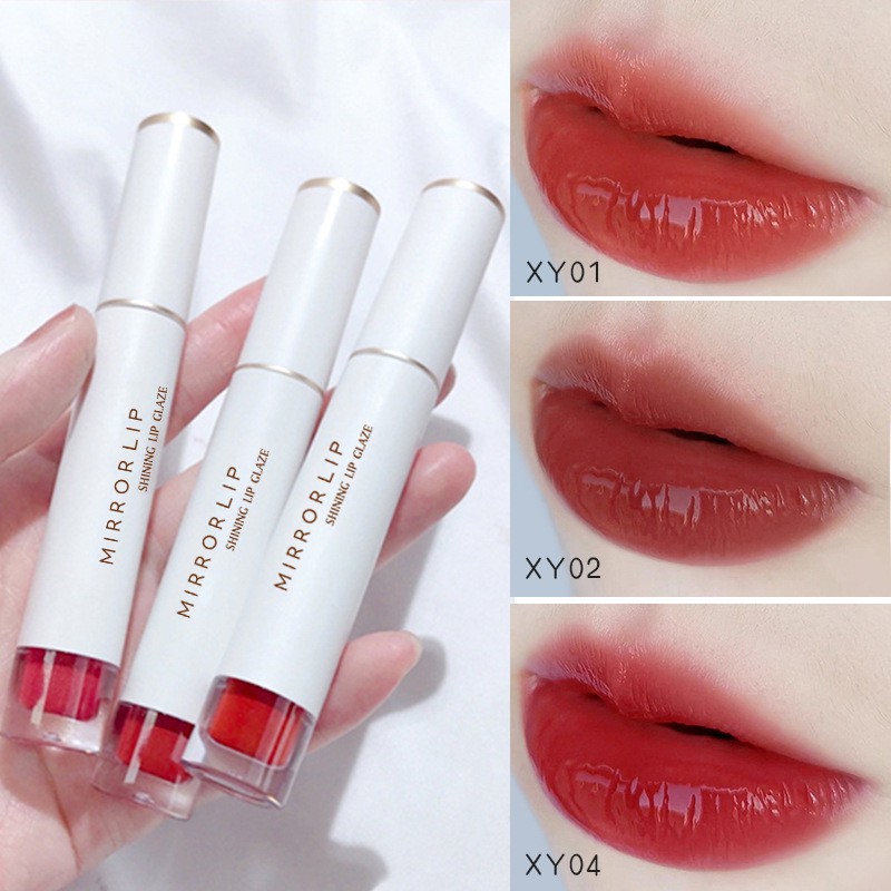 (Hàng Mới Về) Son Bóng Dưỡng Ẩm Lâu Trôi Không Dính Ly Tiện Dụng