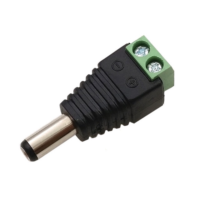 Bộ Jack cắm nguồn chân nguồn DC 5.5x2.1mm loại cài dây vặn vít