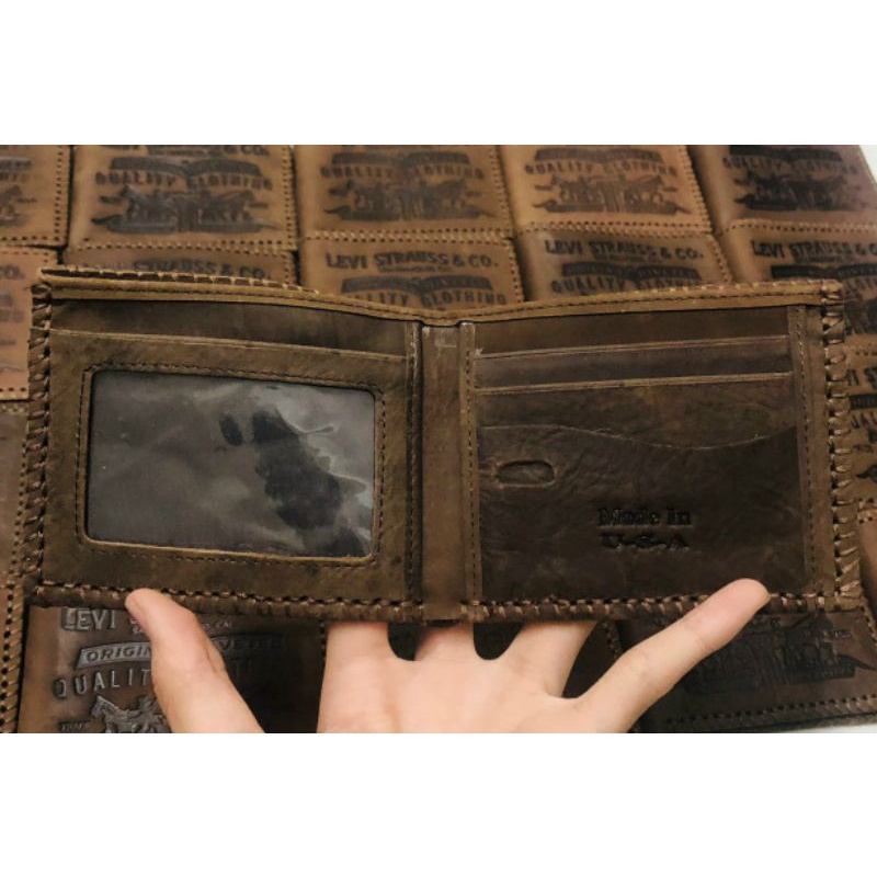 Ví Da Bò Mẫu LV Khâu Thủ Công Siêu Cool