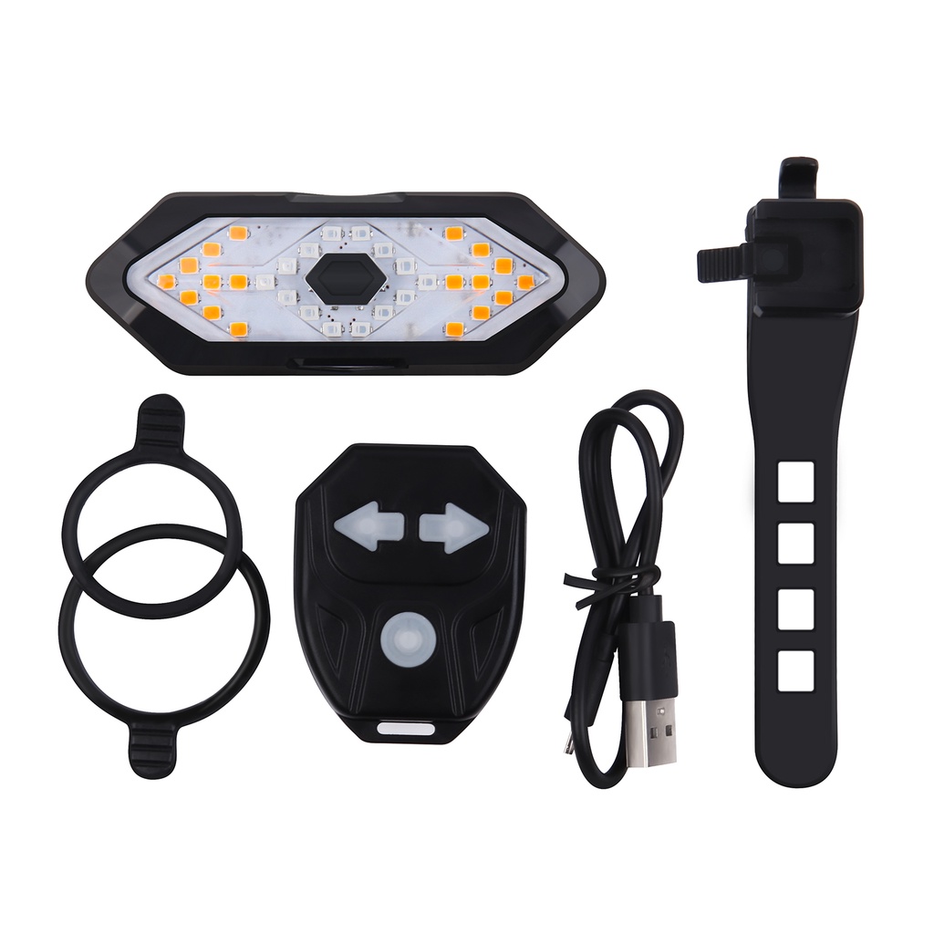 Đèn tín hiệu gắn đuôi xe đạp 5 chế độ kèm loa và cổng sạc USB