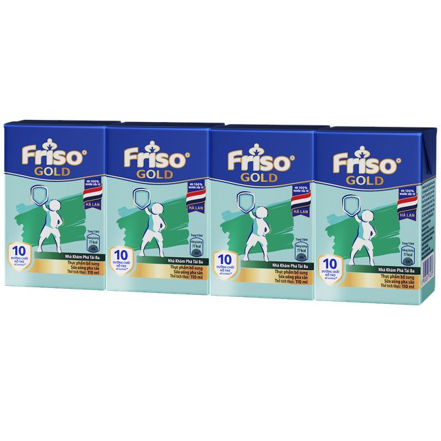 vỉ 4 hộp Sữa uống dinh dưỡng Friso Gold (110ml/hộp)