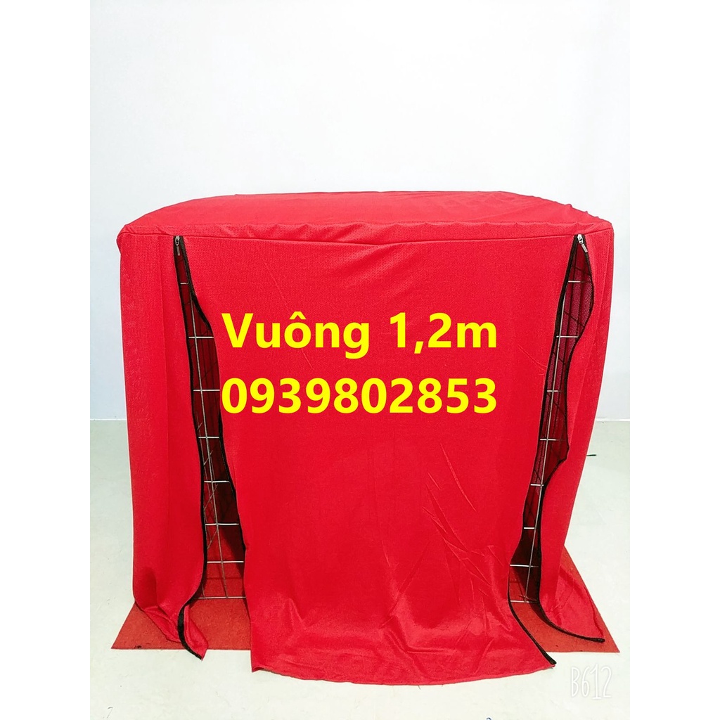 Mùng gà vuông chuồng gà lắp ráp-2 dây kéo