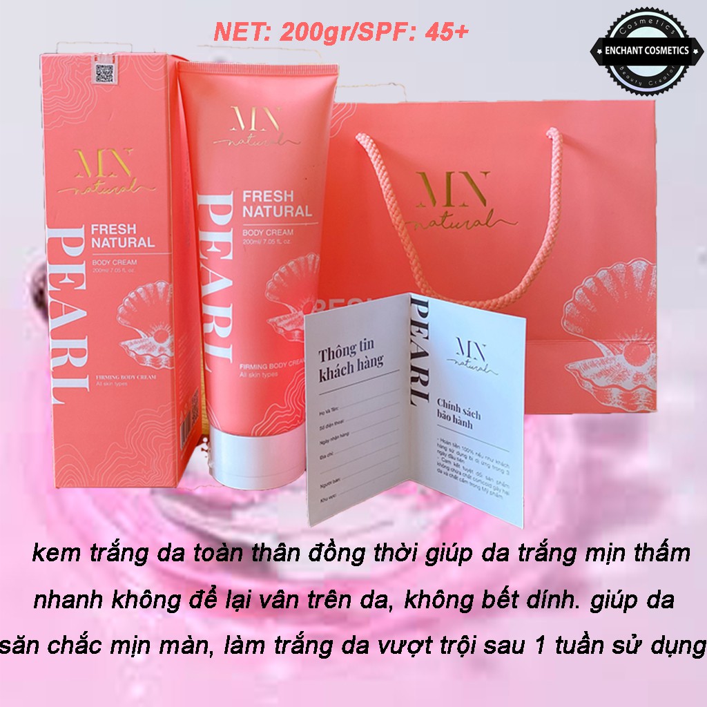 Kem Body Nước Hoa Tinh Thể Ngọc Trai Tươi 💎 Giúp Da Trắng Sáng Chỉ Sau 7 Ngày 💎 Dạng Tuýt Kem 200g | BigBuy360 - bigbuy360.vn