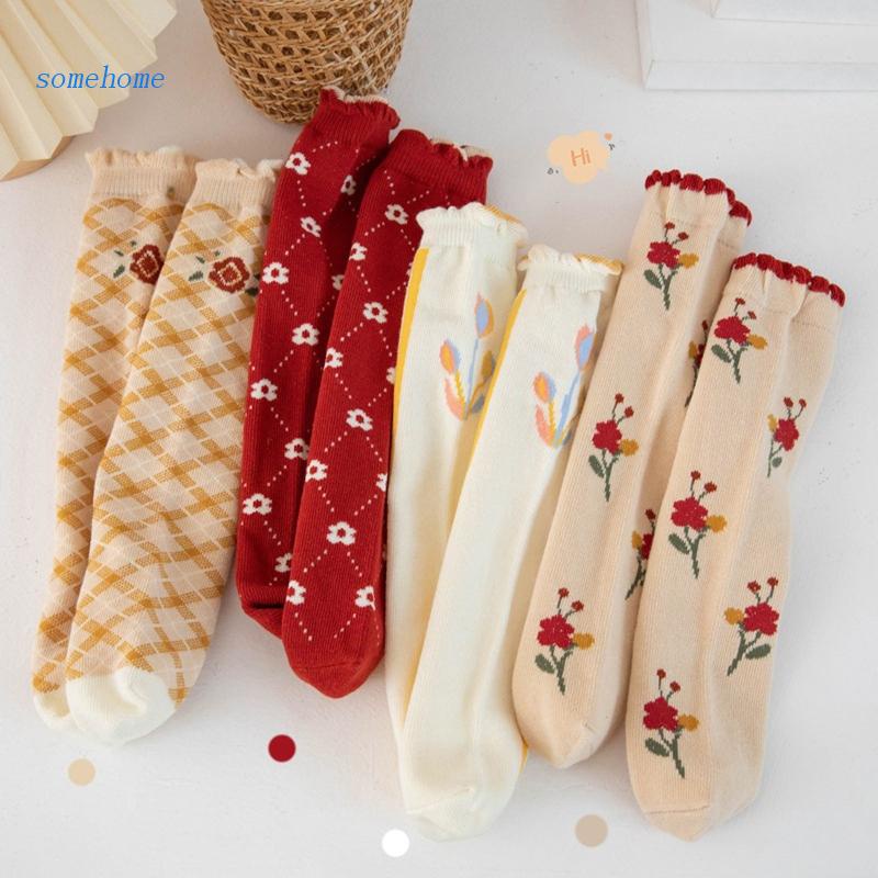 Vớ Cotton Mềm Cao Đến Đầu Gối Màu Kẹo Ngọt Dành Cho Bé Trai Bé Gái Sơ Sinh