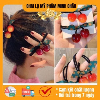 Dây cột tóc cherry xinh xắn / buột tóc nơ