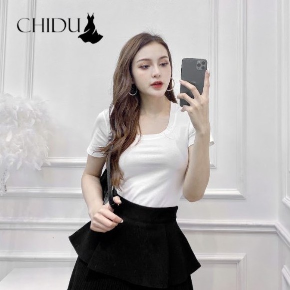 [ Mã WASTAPR giảm 10K đơn 50K] CHIDU Áo thun cổ vuông SP362 | BigBuy360 - bigbuy360.vn