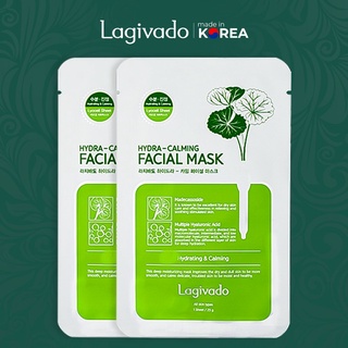 Combo 2 mặt nạ giấy dưỡng da ẩm mịn, căng bóng Hàn Quốc Lagivado Hydra Calming Facial Mask 23g thumbnail
