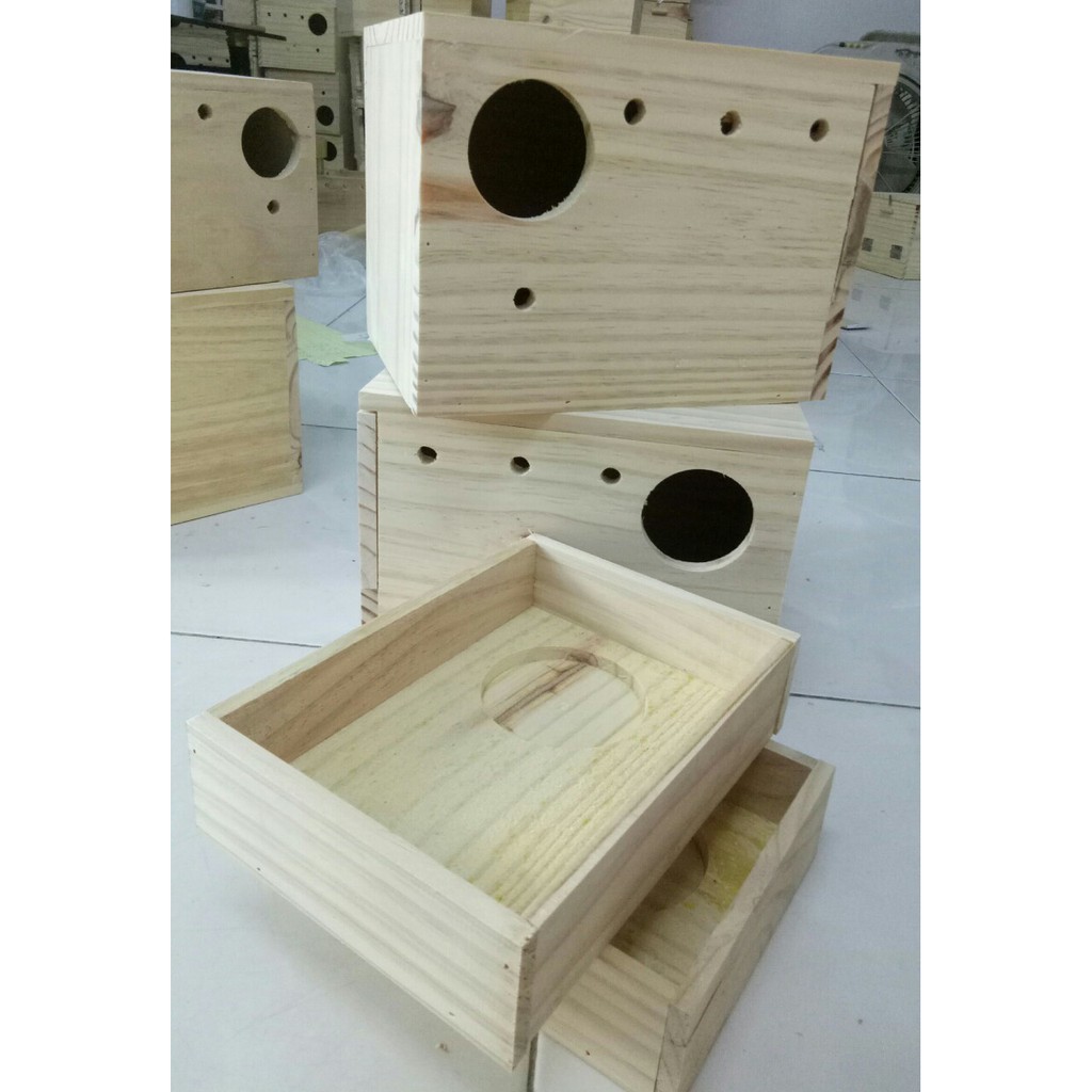 [Mã PET50K giảm Giảm 10% - Tối đa 50K đơn từ 250K] TỔ LOVEBIRD LỚN CÓ KHAY RÚT.(24x18x18)