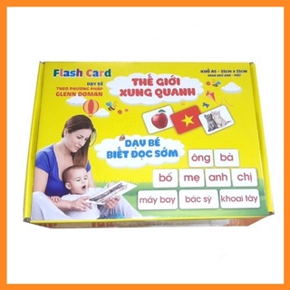 Thẻ học thông minh Thế Giới Xung Quanh 100 thẻ 14 chủ đề 400 flashcard cho bé từ 1 tuổi