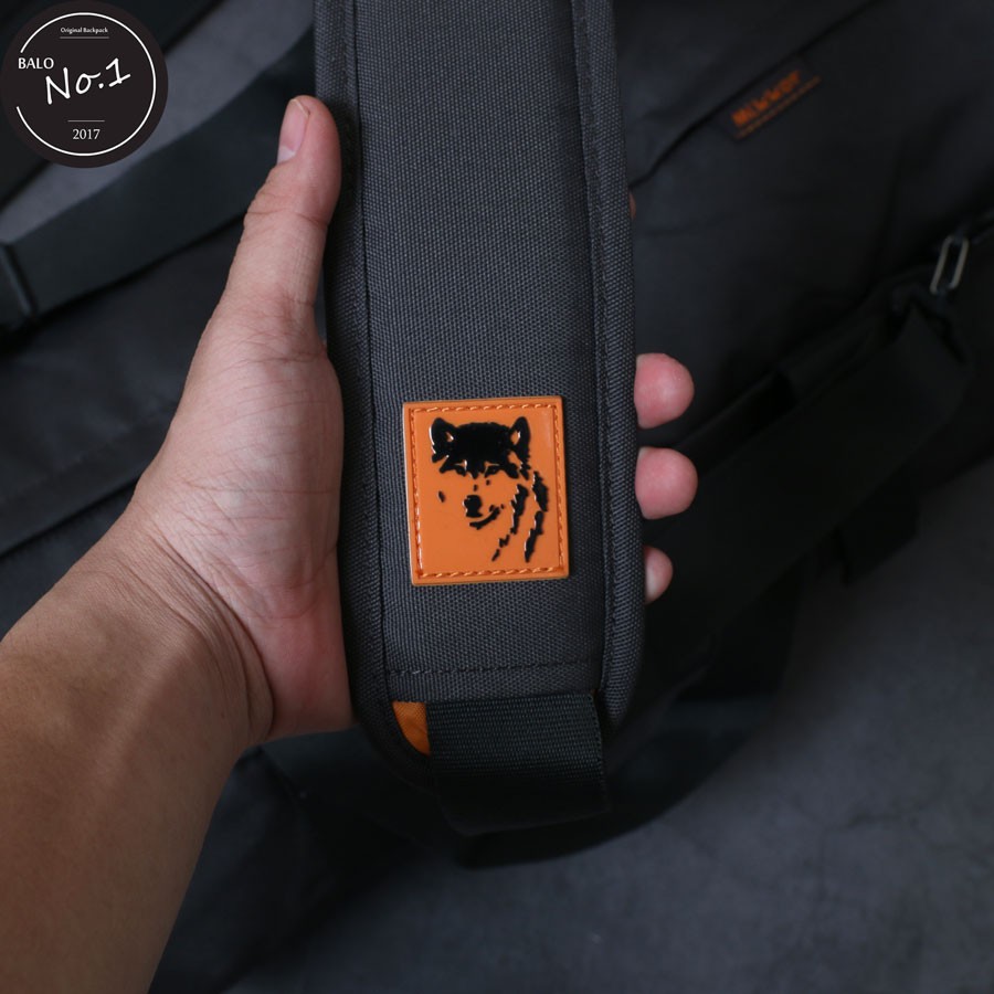 Balo thời trang🍀FREESHIP🍀 Túi Trống Tập Gym Thể Thao Cao Cấp Mikkor The Sporty Gear – Charcoal / Orange