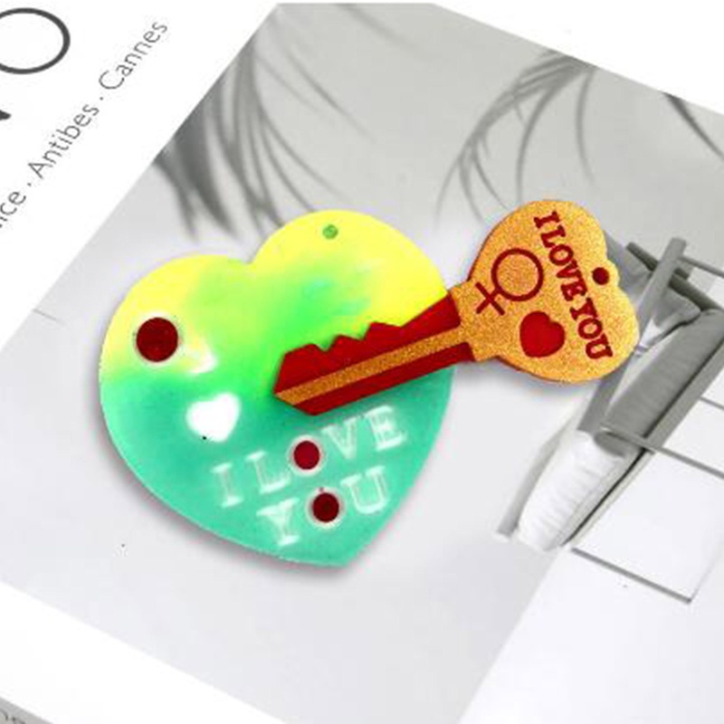 Khuôn Silicone Làm Mặt Dây Chuyền / Bông Tai DIY Hình Ổ Khóa Sáng Tạo