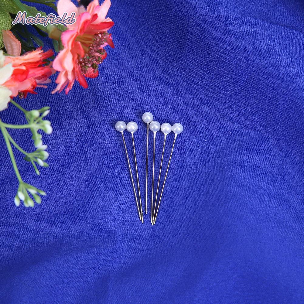 Set 100 kim đầu tròn ngọc trai dùng để may trang phục đám cưới dành cho cô dâu