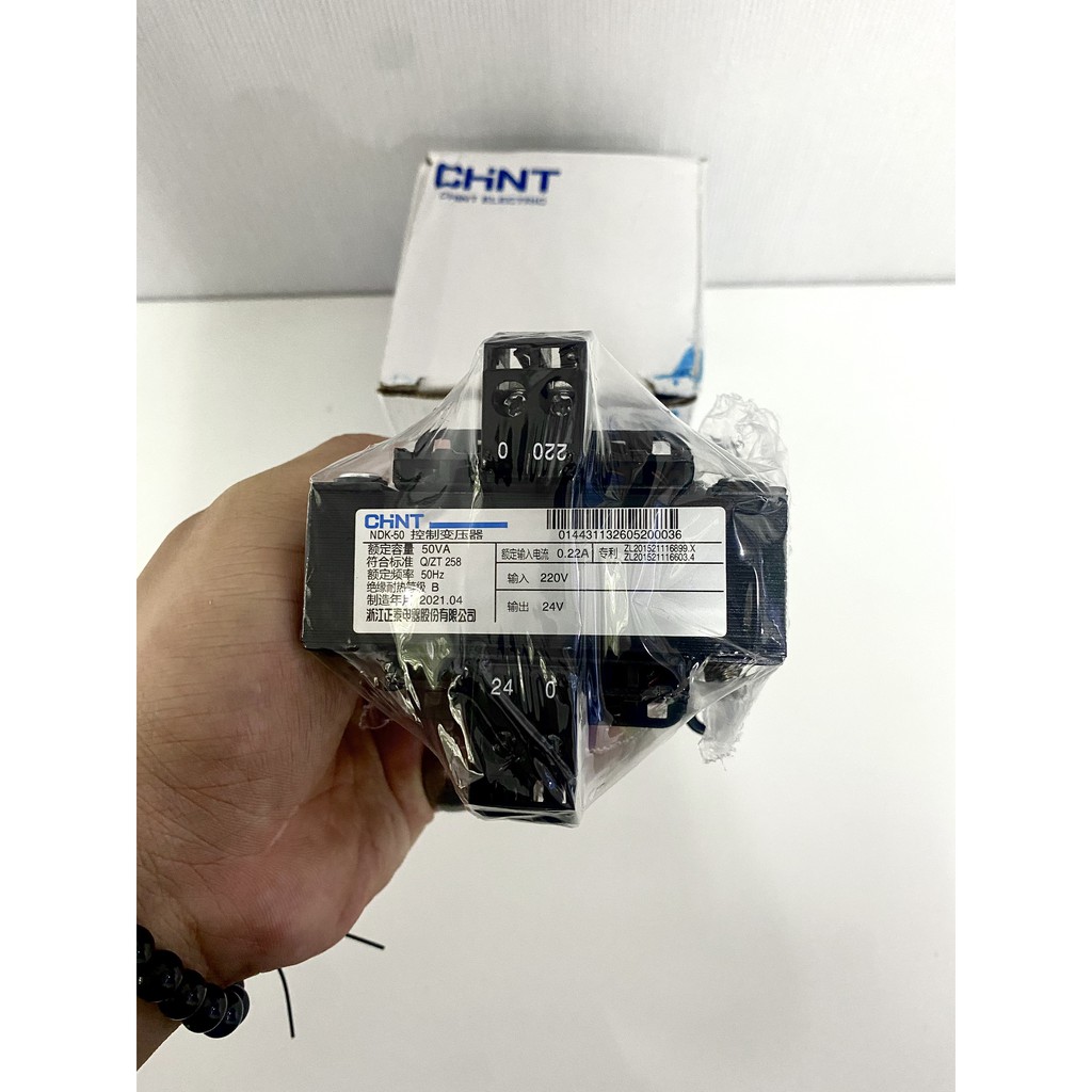 Biến áp cách ly Chint 220VAC/24VAC/2A