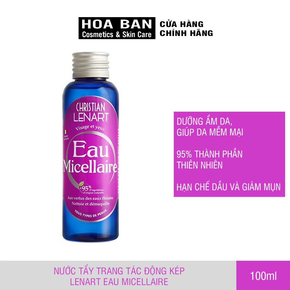 Nước Tẩy Trang Tác Động Kép Lenart Eau Micellaire 100ml