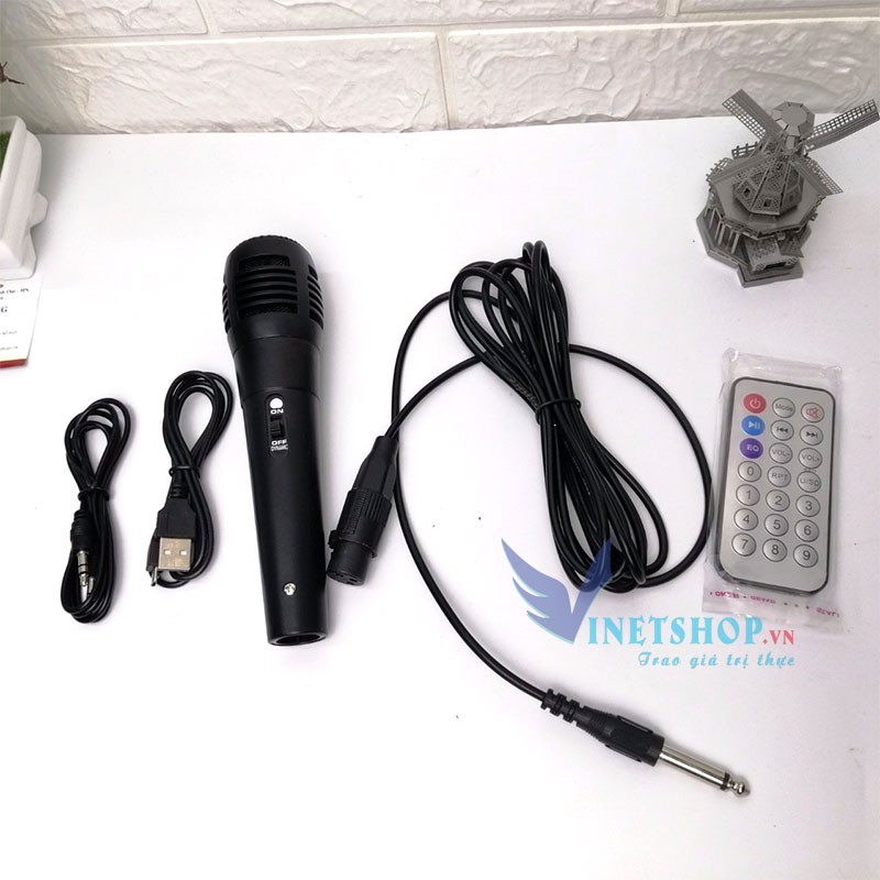 Loa Kéo karaoke Famsoon A8 10 Tặng 1 Mic Cầm Tay có Dây cao cấp dc3490