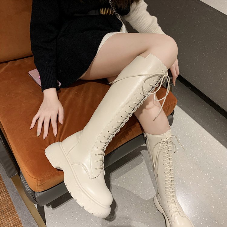 Giày bốt cao gót mũi tròn phối khóa kéo thời trang cá tính cho nữ | BigBuy360 - bigbuy360.vn