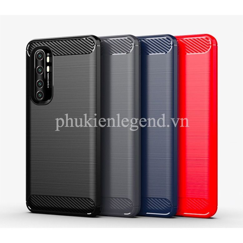 Ốp lưng Xiaomi Mi Note 10 Lite vân sợi Carbon Rugged