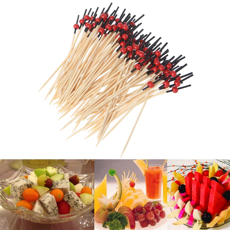 Set 100 Que Tre Dùng Một Lần Để Ăn Cocktail Tiện Dụng