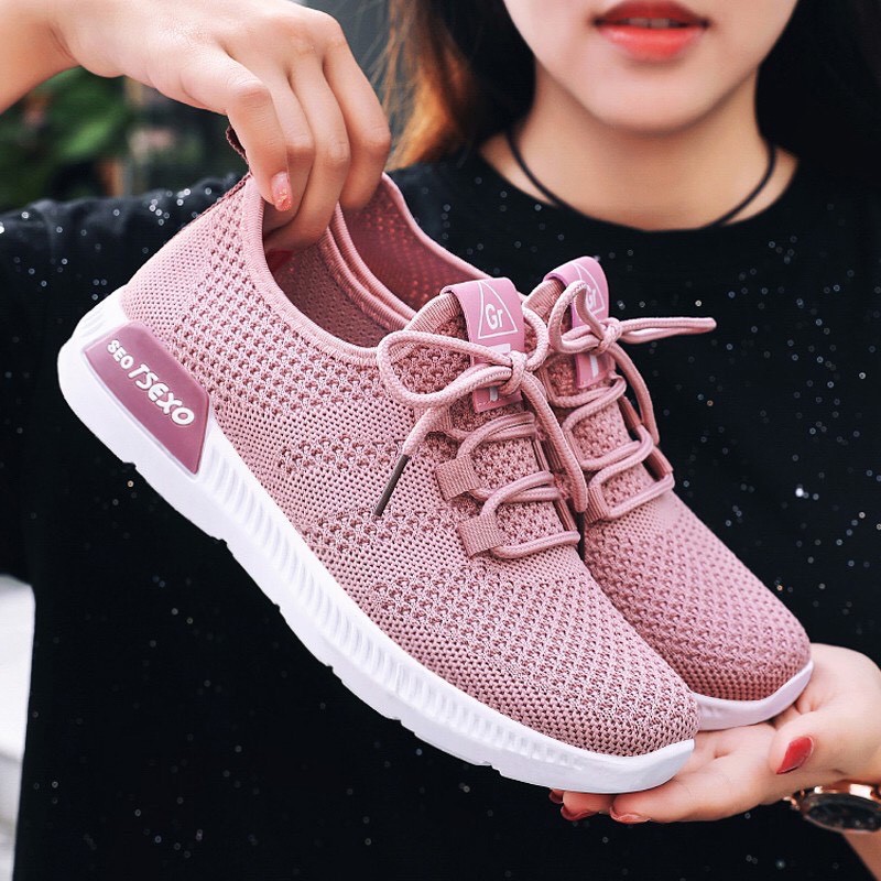 Giày Thể Thao Nữ siêu thoáng siêu êm chân hot trend 2021 Giày Thể Thao Sneaker Nữ GH5