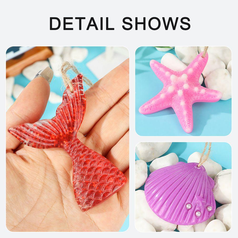 YNATURAL Phụ Kiện Trang Trí Giáng Sinh Hình Sao Biển / Vỏ Sò DIY