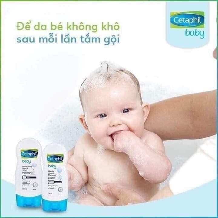 SỮA TĂM GỘI Cetaphil Úc – Chai 230ml - Dành cho bé từ sơ sinh