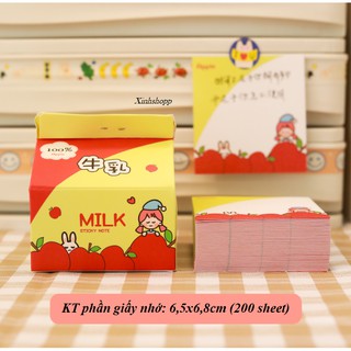 Tập Giấy Nhớ Hộp Sữa (Đọc Mô Tả Sản Phẩm)