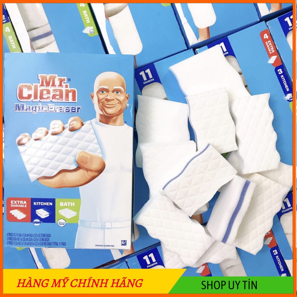 [HANG_MY] Miếng Chùi Rửa Đa Năng Mr Clean Magic Eraser 11 miếng [CHINH_HIEU]