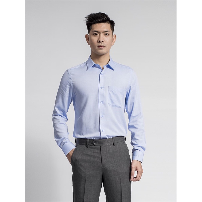 Áo sơ mi nam dài tay ARISTINO reguler  sợi sồi tà lượn als57708
