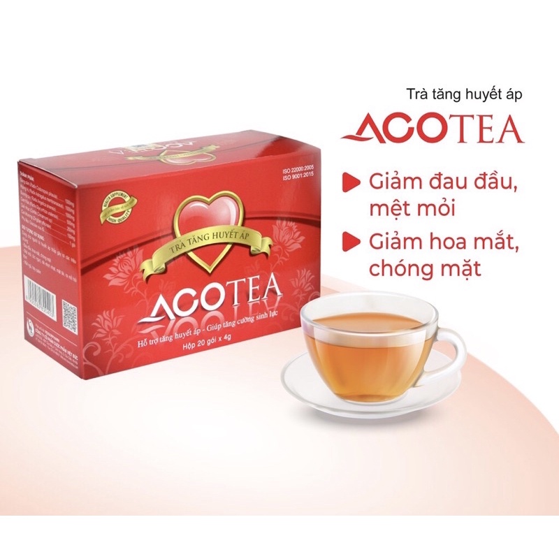 Thực phẩm bảo vệ sức khoẻ trà ACOTEA hỗ trợ tăng huyết áp, tang cường sinh lực