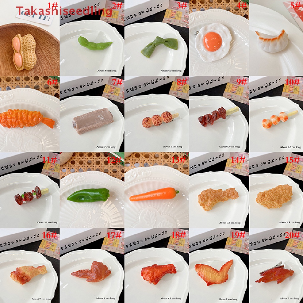 (Takashiseedling) Kẹp Tóc Hình Thức Ăn Vui Nhộn