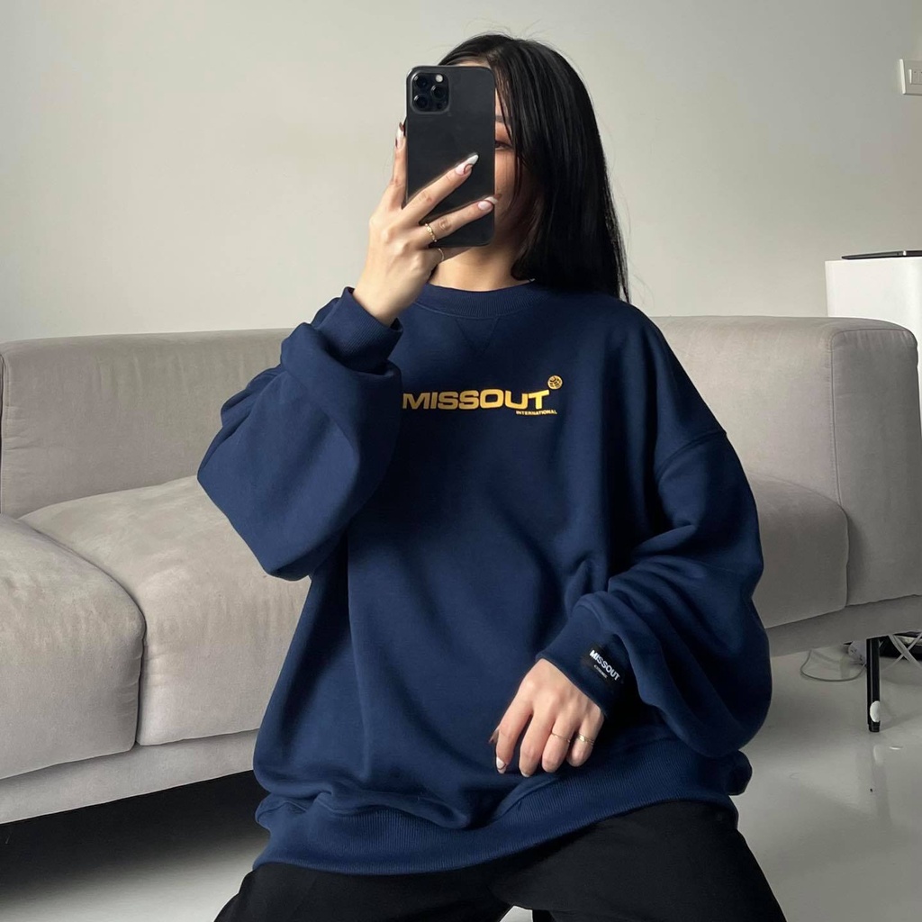 Áo sweater missout unisex nam nữ chất nỉ Cua cotton áo missout tay dài nỉ cua unisex kunshop