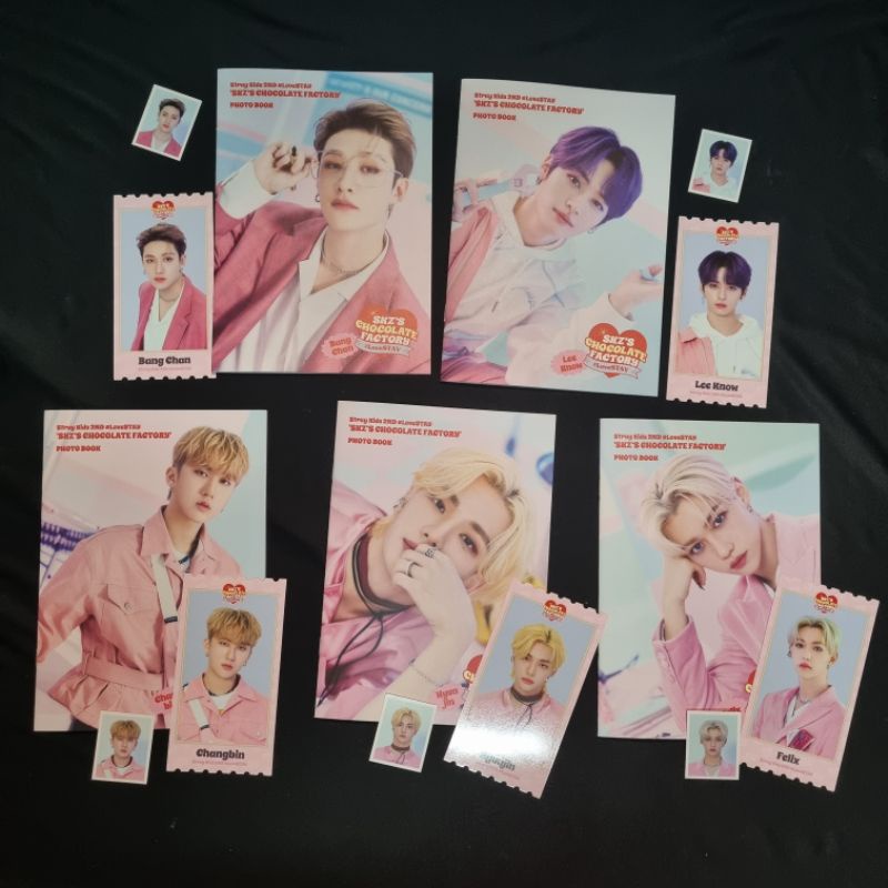 Bộ vé ticket, ảnh thẻ ID, Photobook fanmeeting Stray Kids CHOCOLATE FACTORY