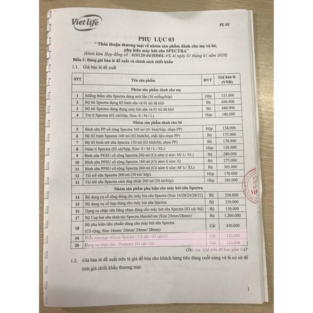 Mebong470 -  Phụ kiện máy hút sữa Spectra - full bộ SU224  🌺