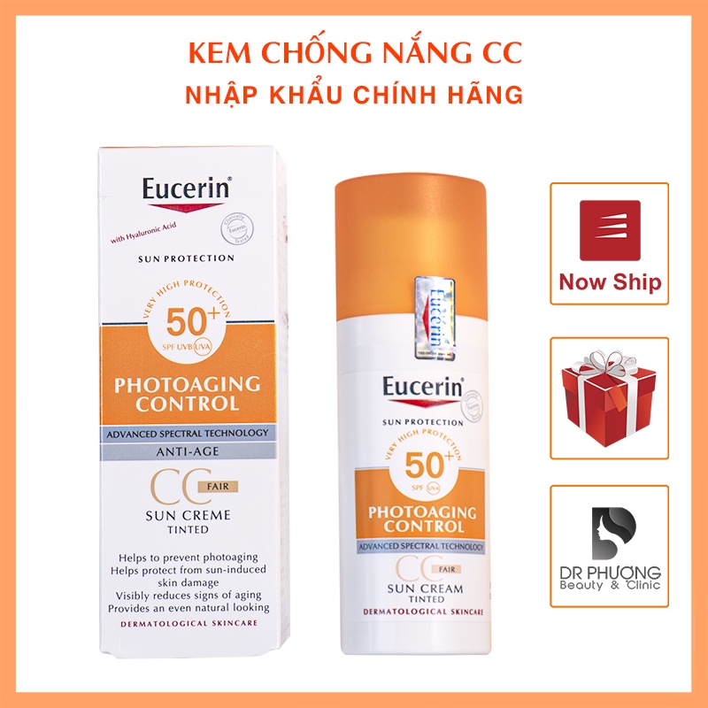 KEM CHỐNG NẮNG EUCERIN PHOTOAGING CONTROL TINTED CC SPF 50+ FAIR