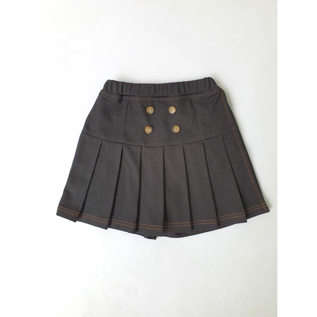 Quần giả váy xếp ly giả jean đen Bee Mon BG size 120 - 160