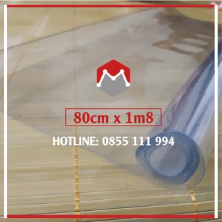Tấm nhựa dẻo pvc trong suốt khổ 80cm x 1m8 Dày 0,5mm